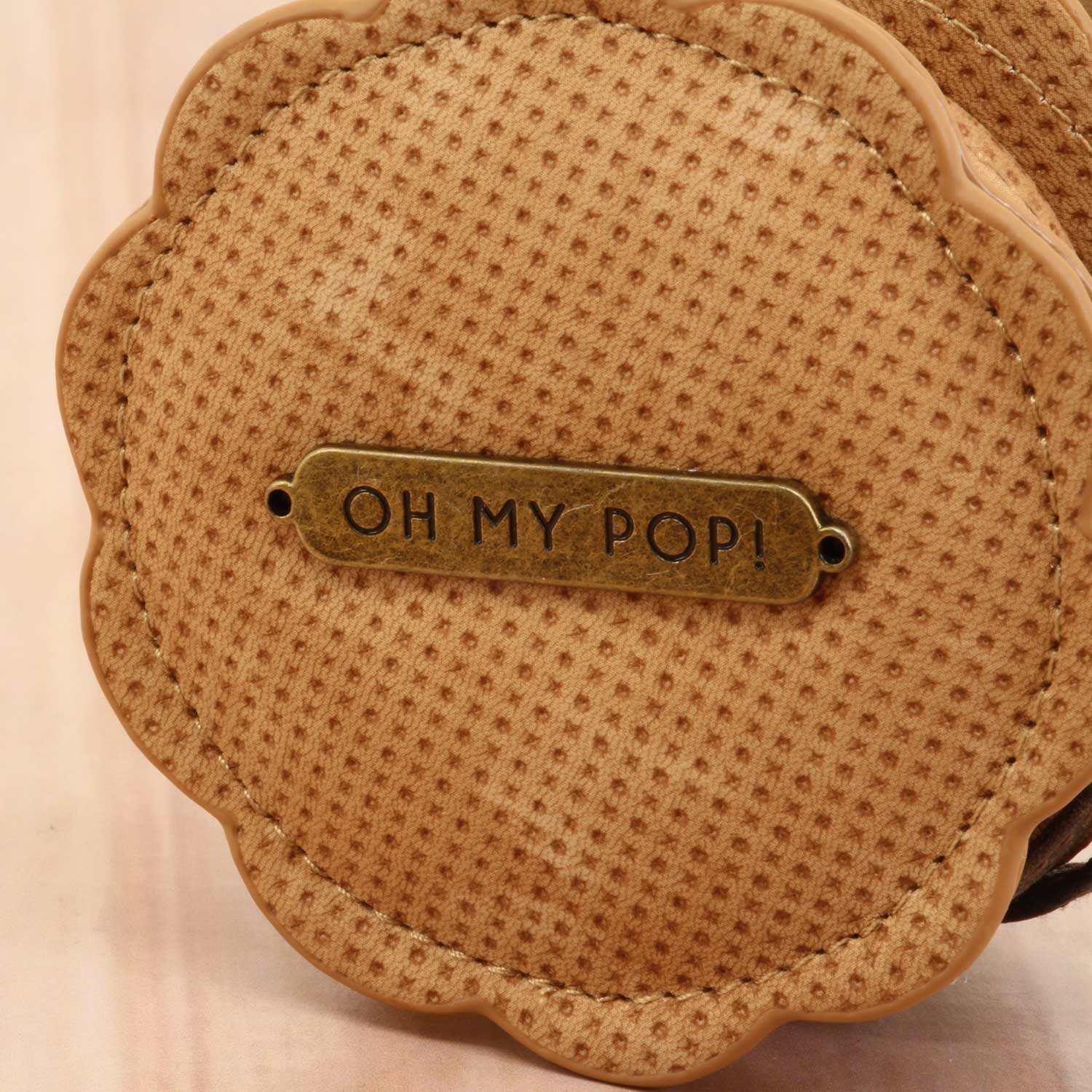 oh-my-pop-biscuit-porte-monnaie-rond-beige image 4