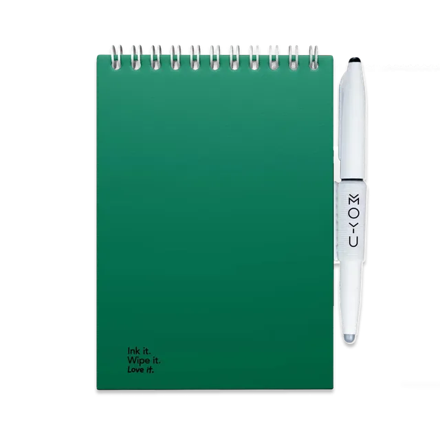 moyu-erasable-notebooks-a6-forest-green-bloc-notes-effa-able image 1