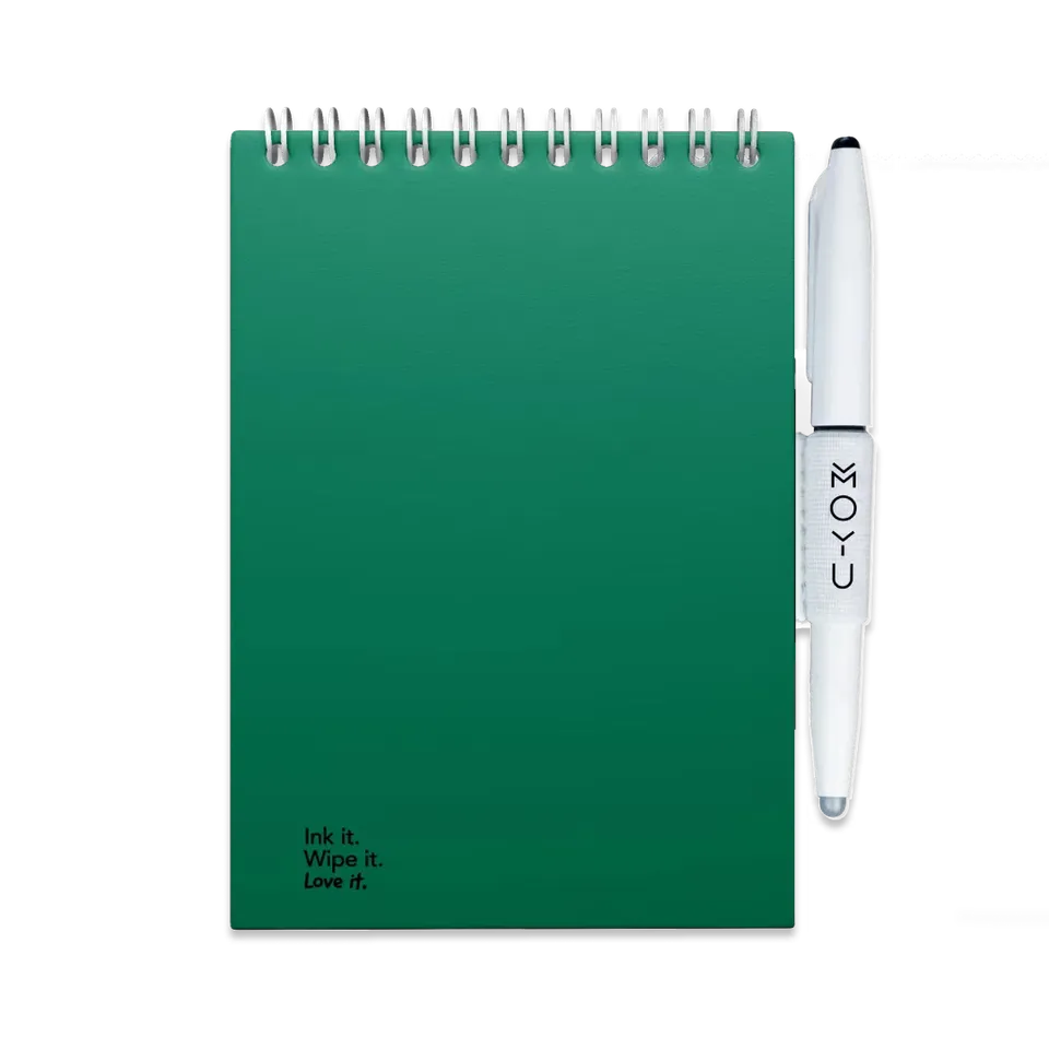 moyu-erasable-notebooks-a6-forest-green-bloc-notes-effa-able image 1