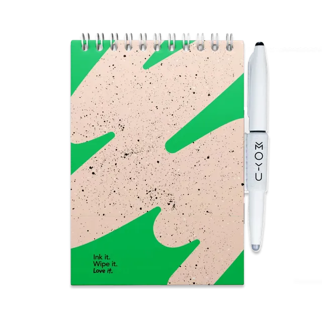 moyu-erasable-notepad-a6-flashy-moss-bloc-effa-able-vert image 1