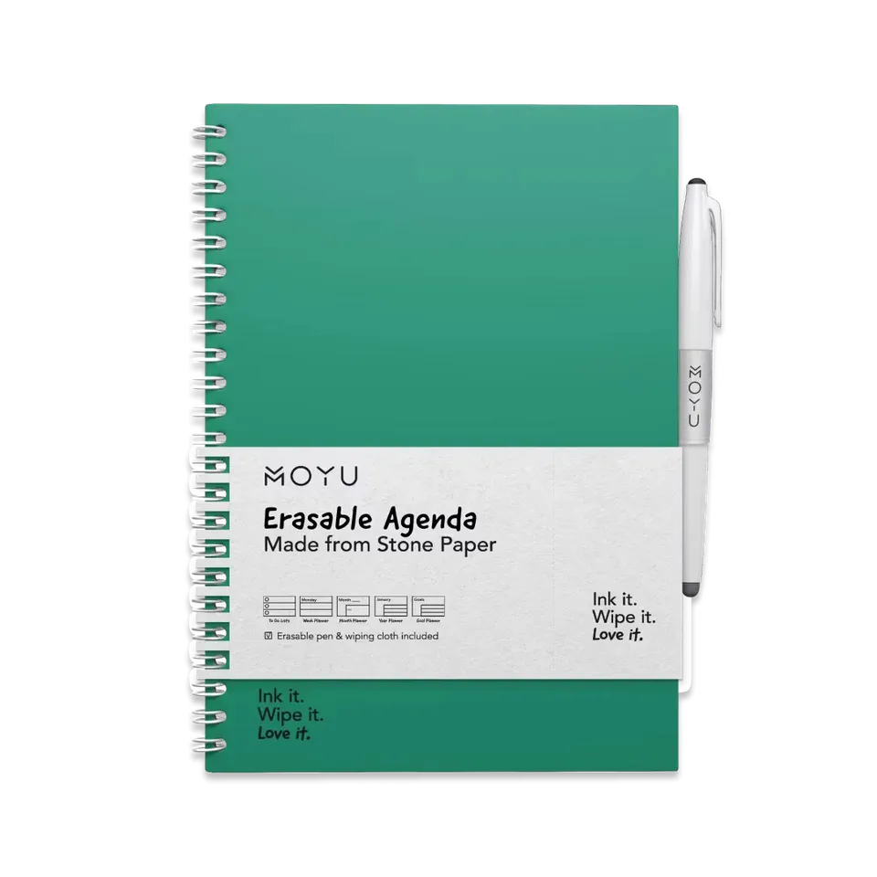 moyu-agenda-effa-able-a5-vert-for-t-r-utilisable image 1