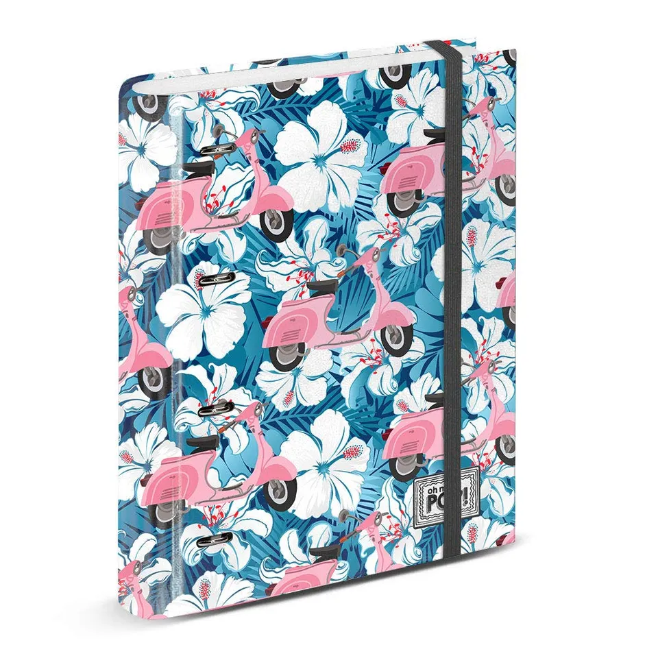 oh-my-pop-classeur-anneaux-a4-lastique-multicolore-4-anneaux image 1