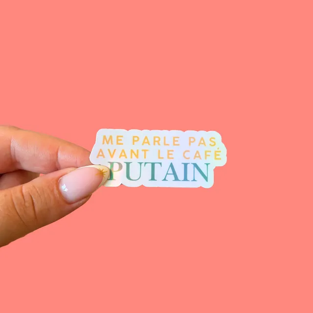 atelier-naholi-caf-sticker-holographique-humour image 1