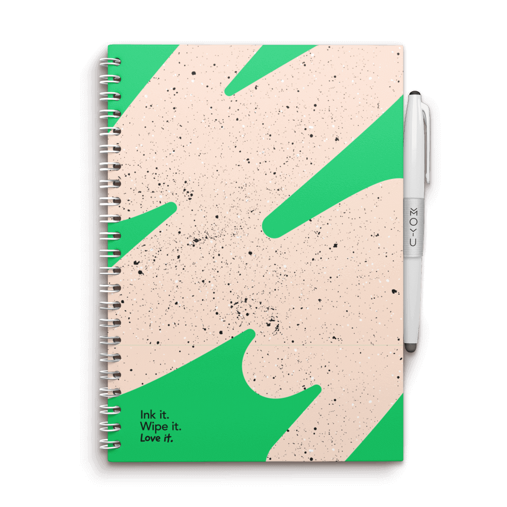 moyu-erasable-notebooks-flashy-moss-carnet-effa-able-a5-vert-mousse image 1