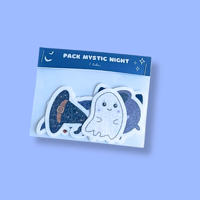 atelier-naholi-pack-stickers-mystic-night-holographique-7-pi-ces image 1