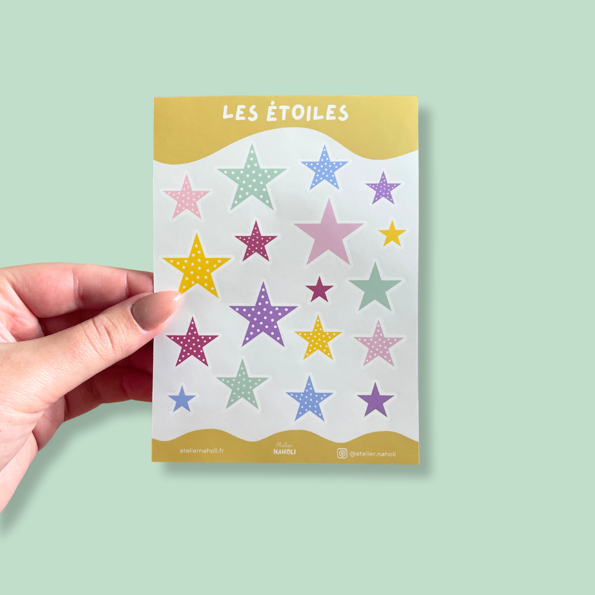 atelier-naholi-planche-de-stickers-les-toiles-planche-a6-mat image 1