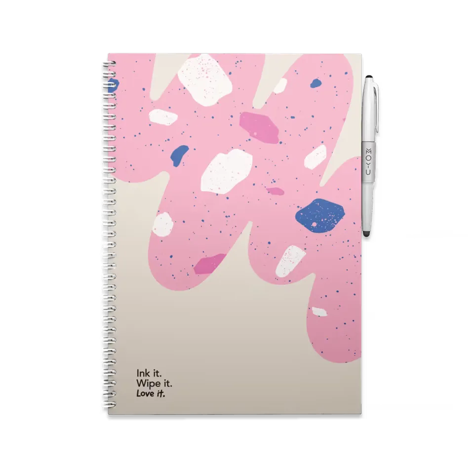 moyu-erasable-notebook-a4-carnet-effa-able-flamingo-desert image 1