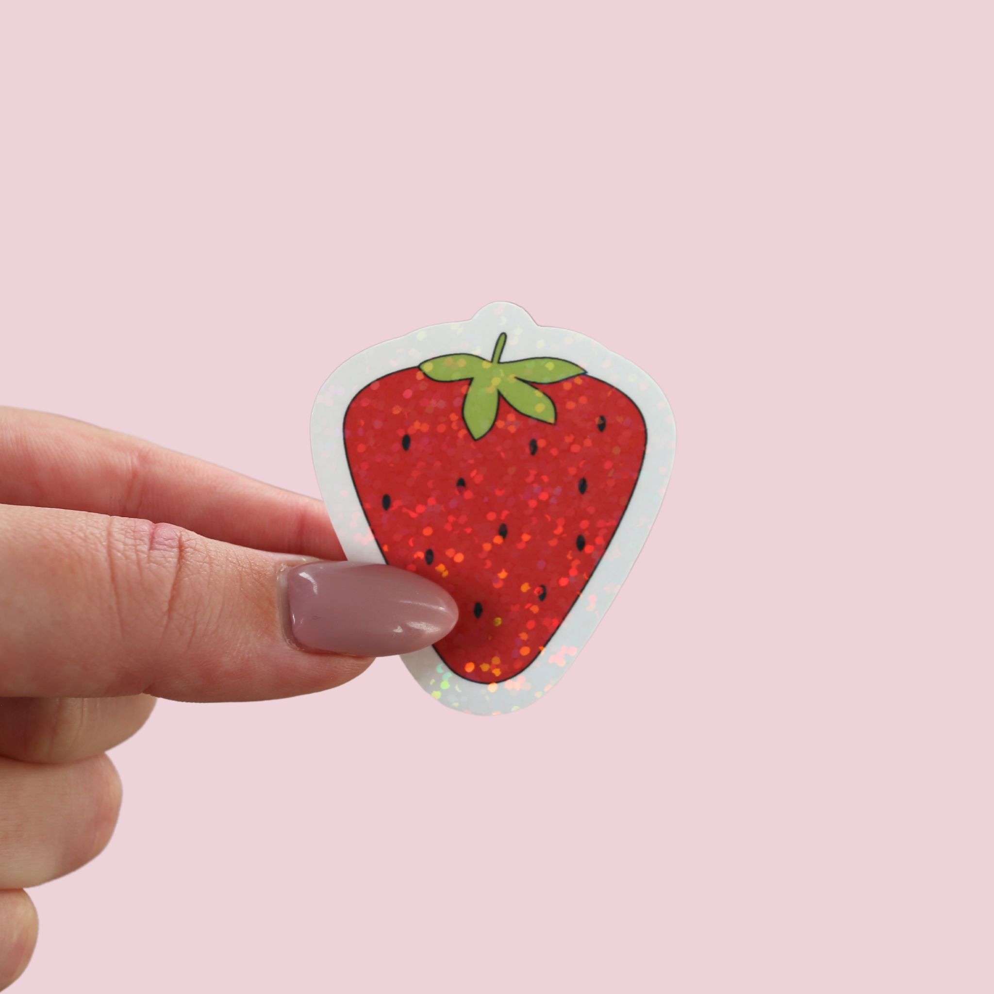 atelier-naholi-fraise-sticker-holographique-4-41-x-5-cm image 1