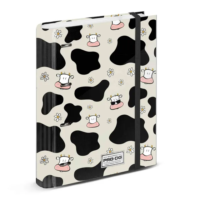 oh-my-pop-cow-classeur-4-anneaux-a4-quadrill-beige image 1