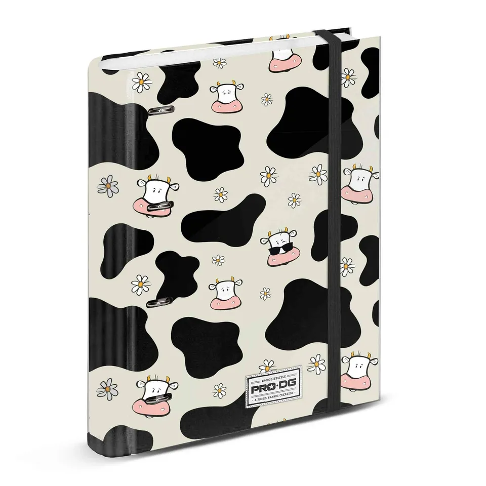 oh-my-pop-cow-classeur-4-anneaux-a4-quadrill-beige image 1