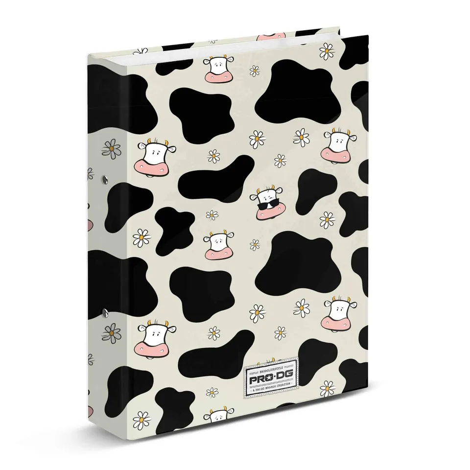 oh-my-pop-cow-classeur-4-anneaux-a4-beige image 1