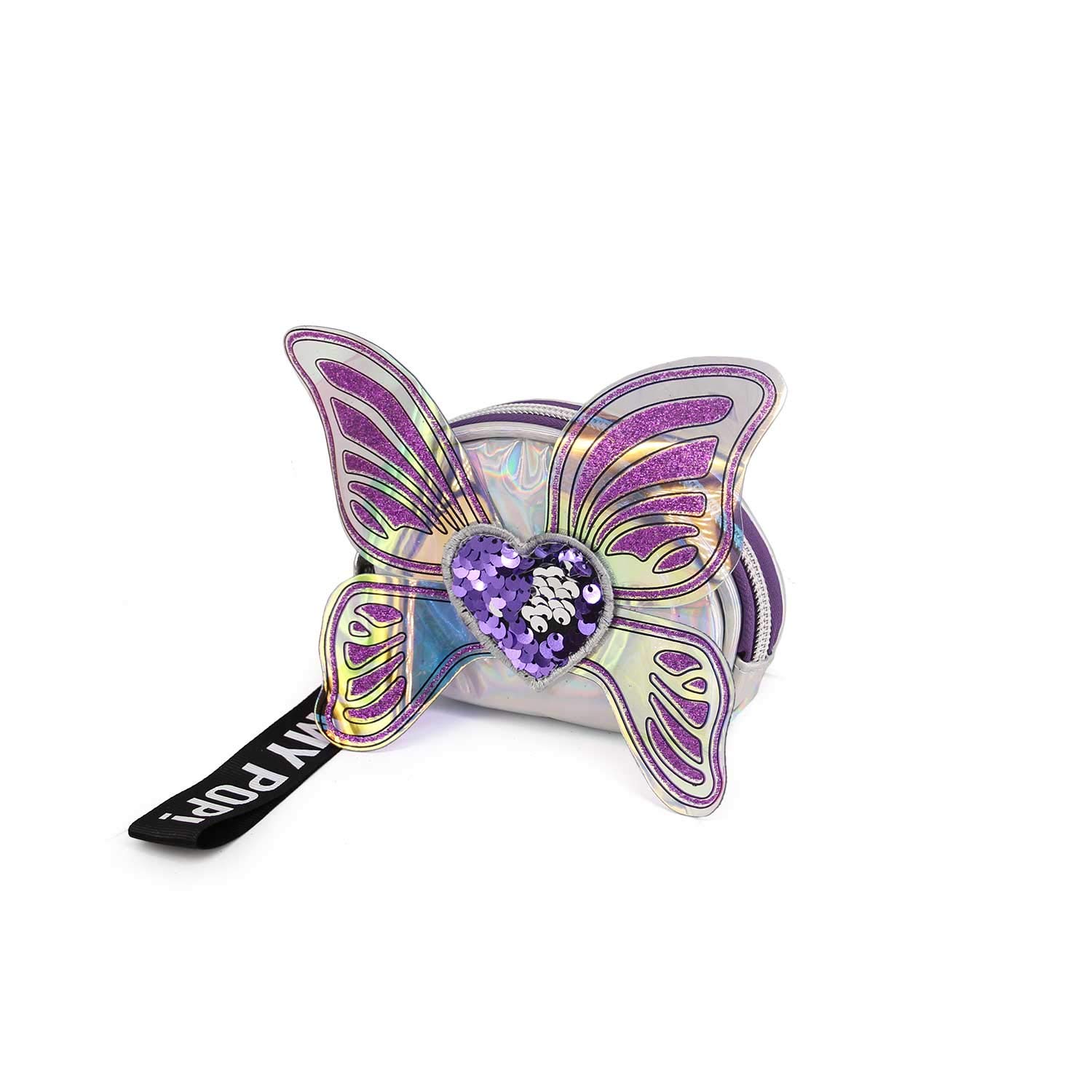 oh-my-pop-ailes-porte-monnaie-ovale-argent image 1