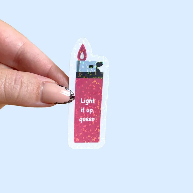 atelier-naholi-stickers-l-unit-briquet-rose-queen-autocollant-holo image 1
