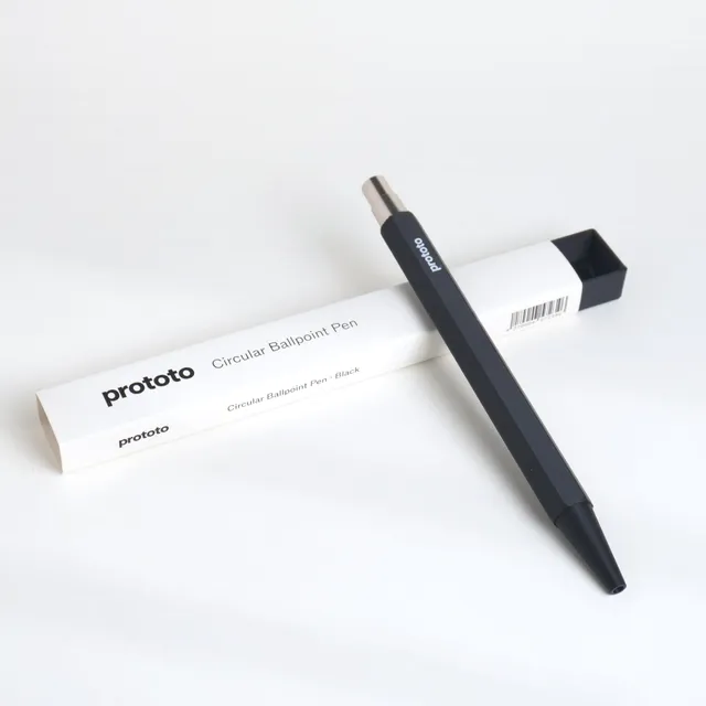 prototo-kugelschreiber-nr-2-stylo-bille-noir-clic-m-tal image 1