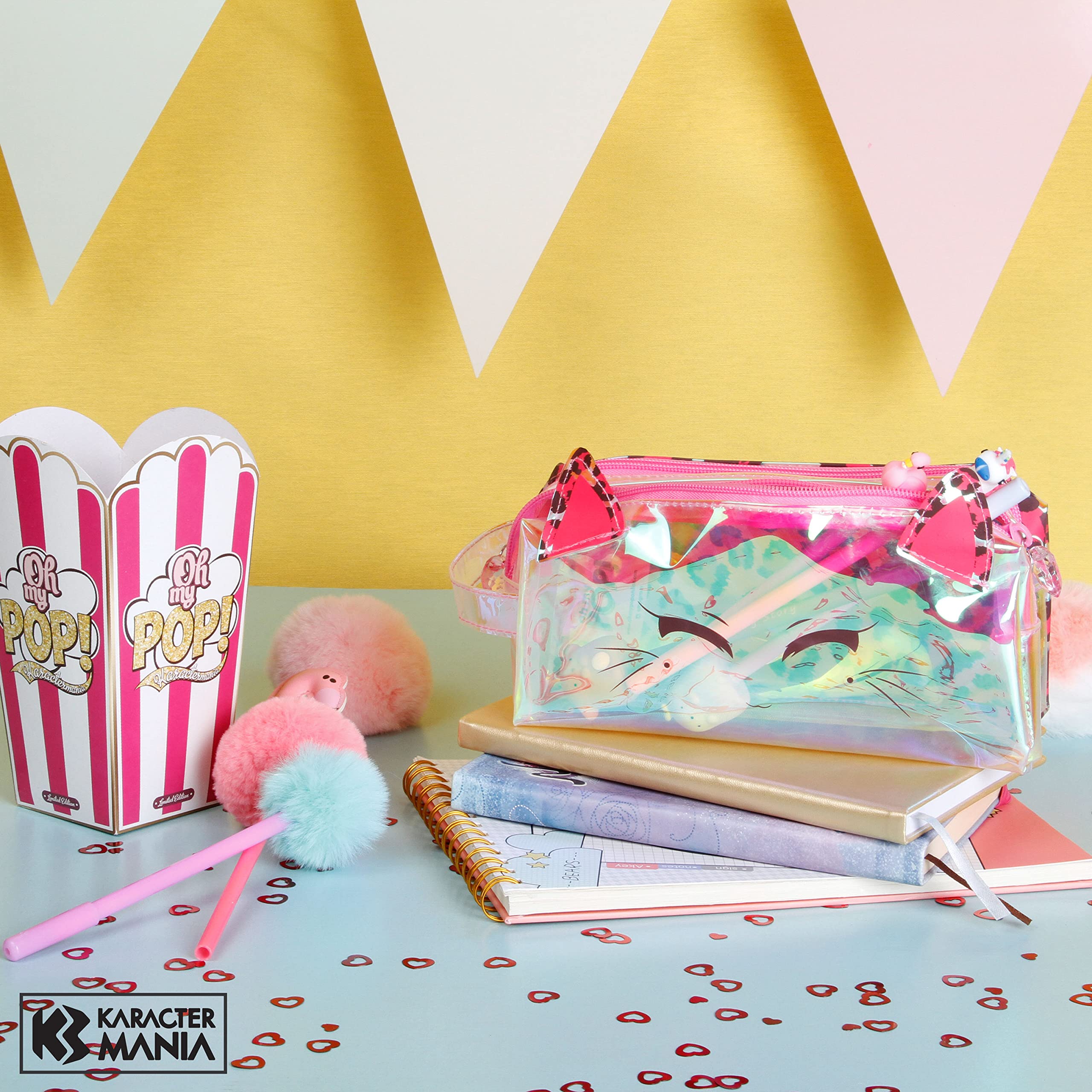 oh-my-pop-feline-trousse-laser-rose-double-22-cm image 4