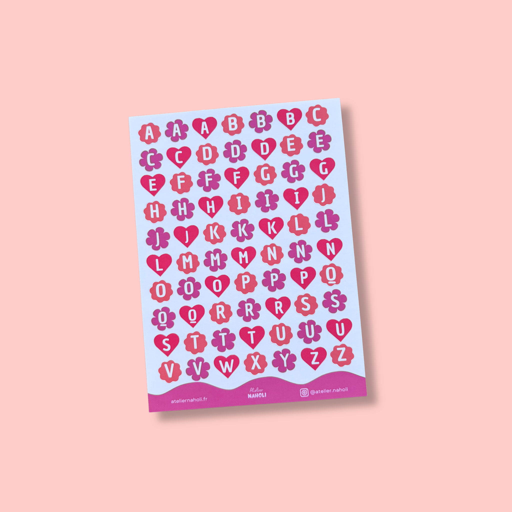 atelier-naholi-planche-stickers-alphabet-rouge-a6-mat image 1