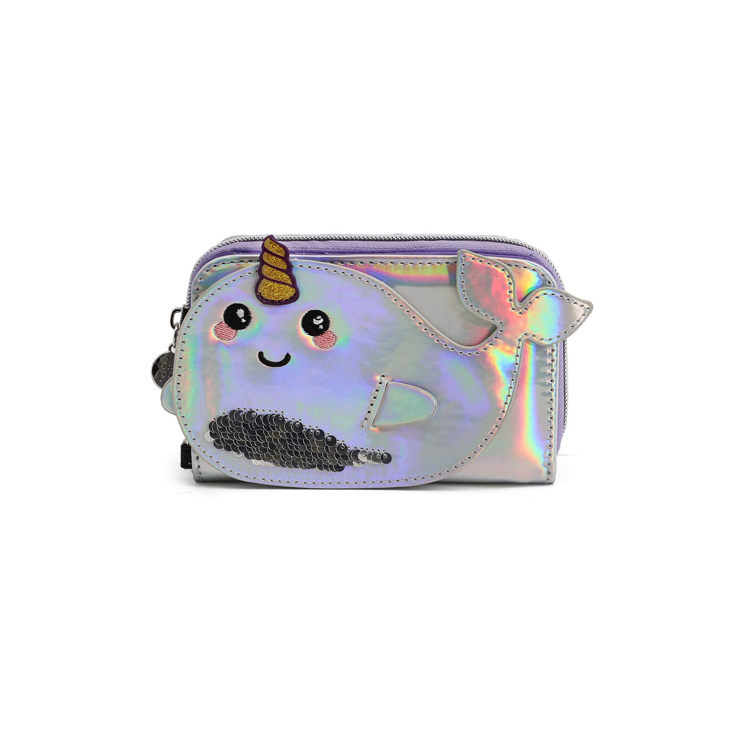 oh-my-pop-narval-portefeuille-argent-cartes-zip image 2