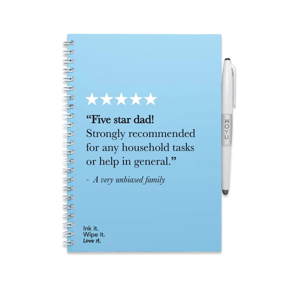 moyu-erasable-notebooks-a5-carnet-effa-able-father-s-day-cadeau-papa image 1