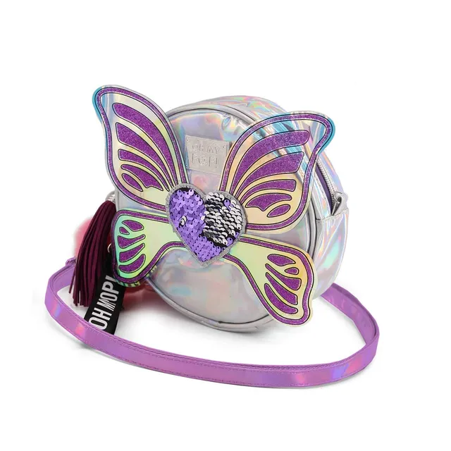 oh-my-pop-ailes-sac-bandouli-re-rond-argent-cha-ne-110-cm image 1