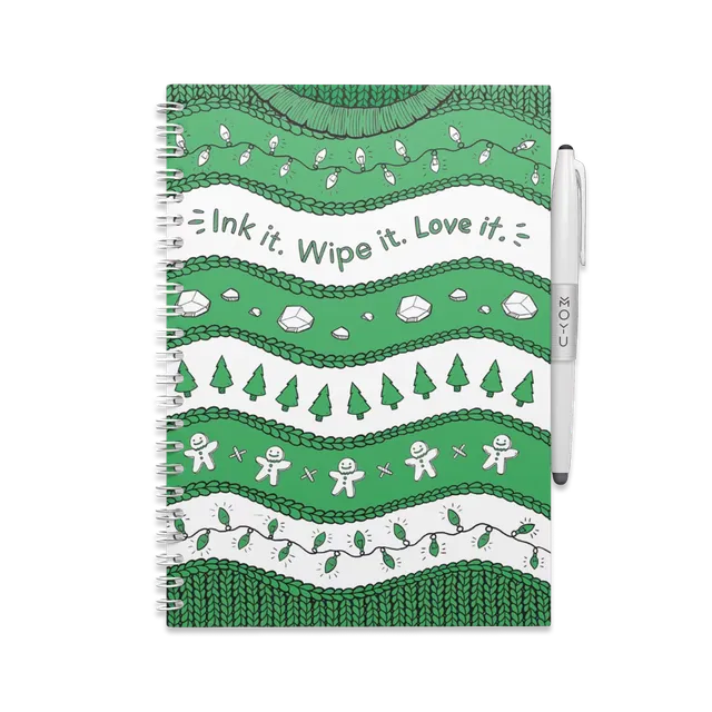 moyu-erasable-notebook-a5-carnet-effa-able-ugly-christmas image 1