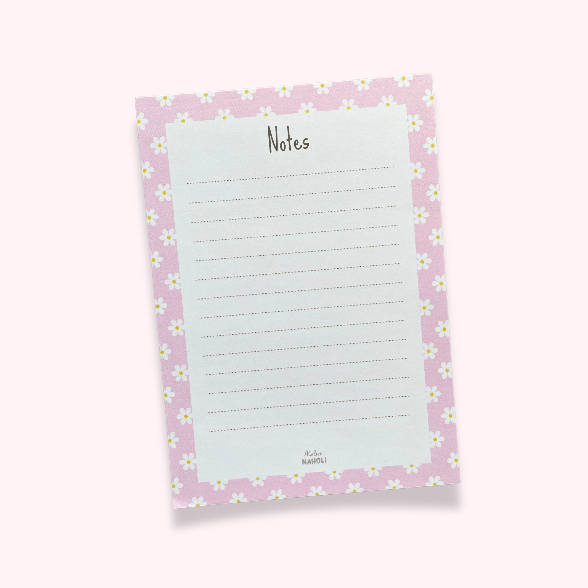 atelier-naholi-marguerite-daisy-rose-bloc-notes-a6-lign image 1