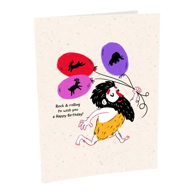 moyu-caveman-carte-anniversaire-r-utilisable-effa-able image 1