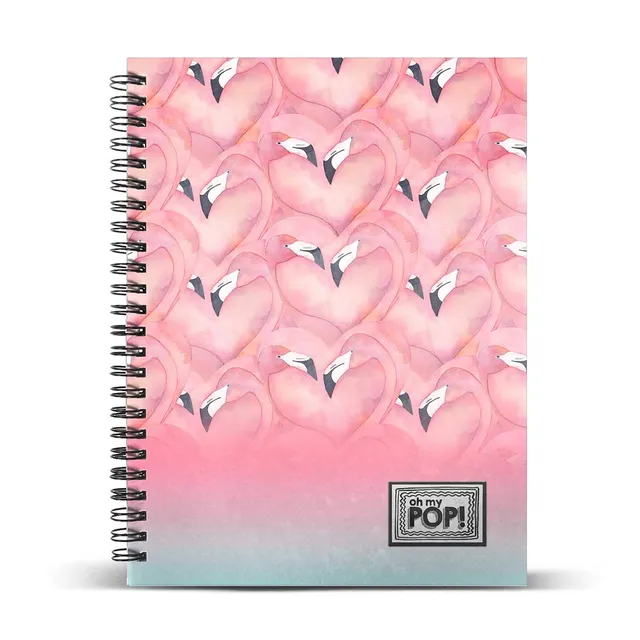 oh-my-pop-flaming-cahier-spirale-a5-quadrill-120-feuilles image 1