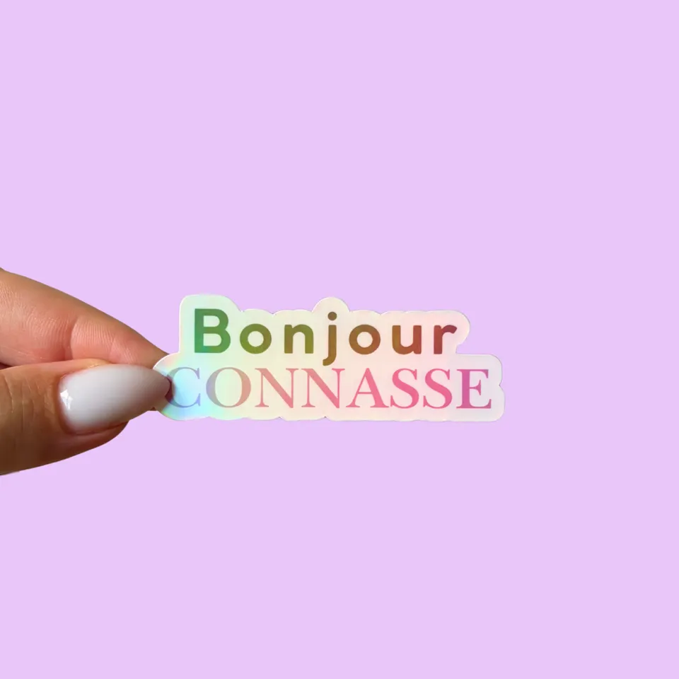 atelier-naholi-stickers-l-unit-bonjour-connasse-sticker-holographique image 1
