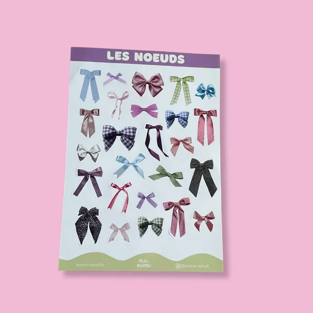 atelier-naholi-planche-de-stickers-les-noeuds-a5-25-autocollants image 1