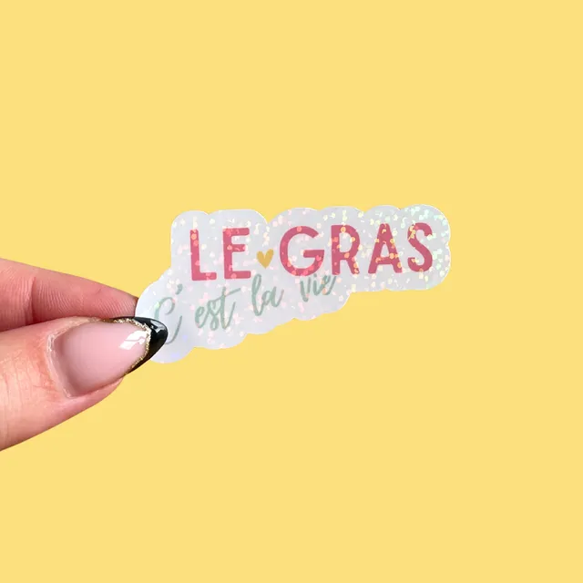 atelier-naholi-stickers-le-gras-c-est-la-vie-sticker-fun-6-37-cm image 1