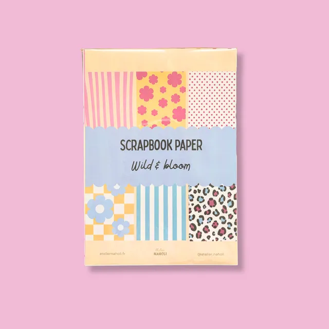 atelier-naholi-papier-scrapbooking-a5-wild-bloom-lot-6-feuilles image 1