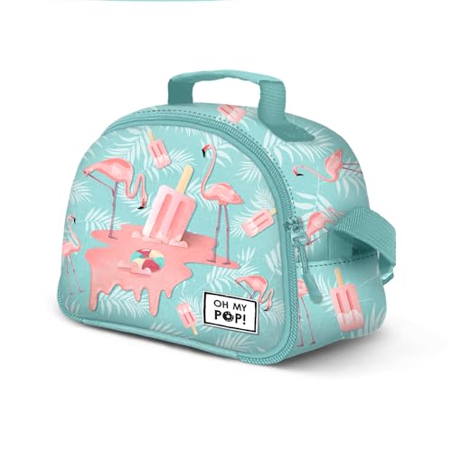 oh-my-pop-ice-flamingo-sac-repas-isotherme-turquoise-24x18-cm image 2