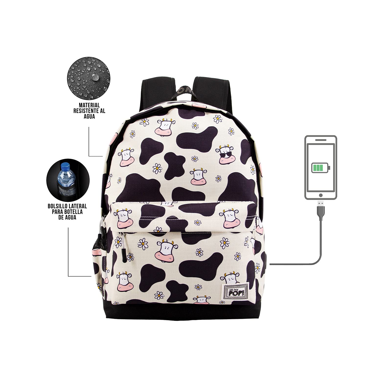 oh-my-pop-cow-sac-dos-hs-1-3-beige-usb-45-cm image 3