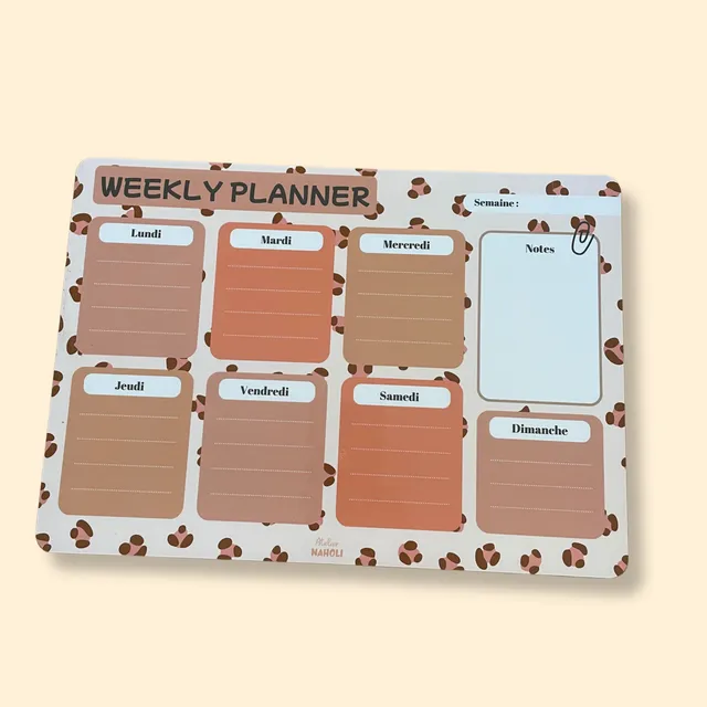 atelier-naholi-planner-note-magn-tique-l-opard-weekly-planner-a4 image 1