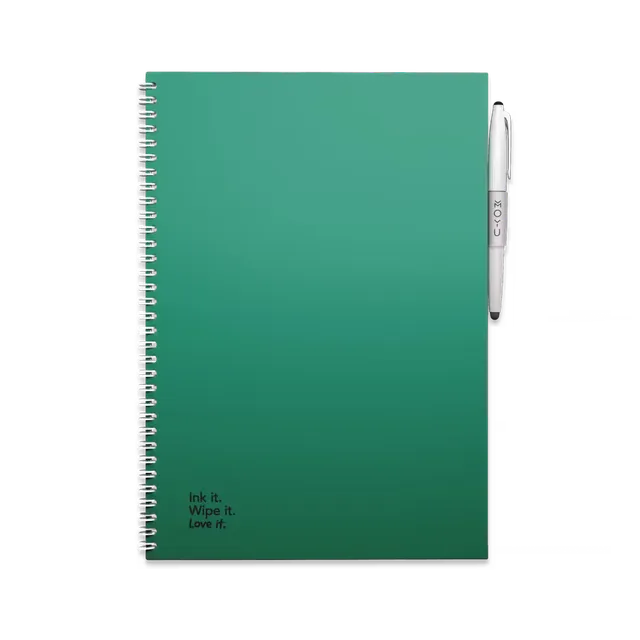 moyu-erasable-notebook-a4-carnet-effa-able-forest-green-recyclable image 1