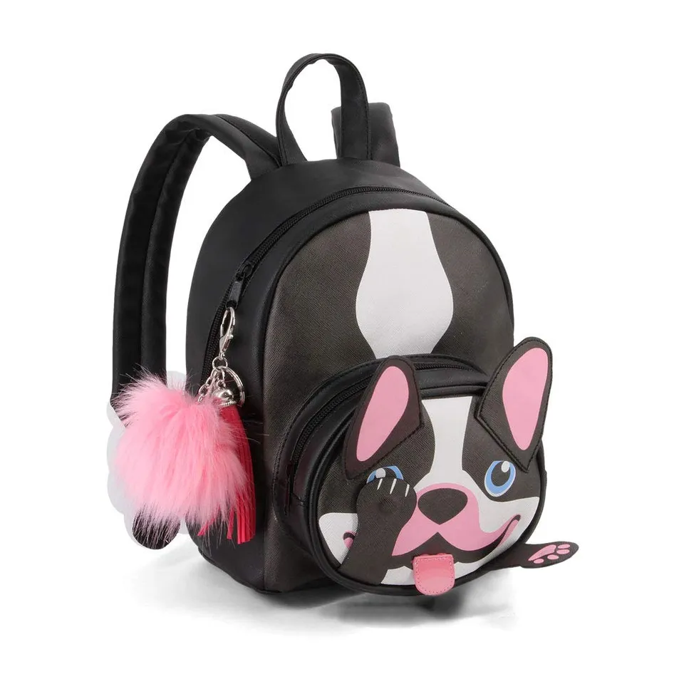 oh-my-pop-bulldog-shy-sac-dos-noir-28-cm-8-l image 1