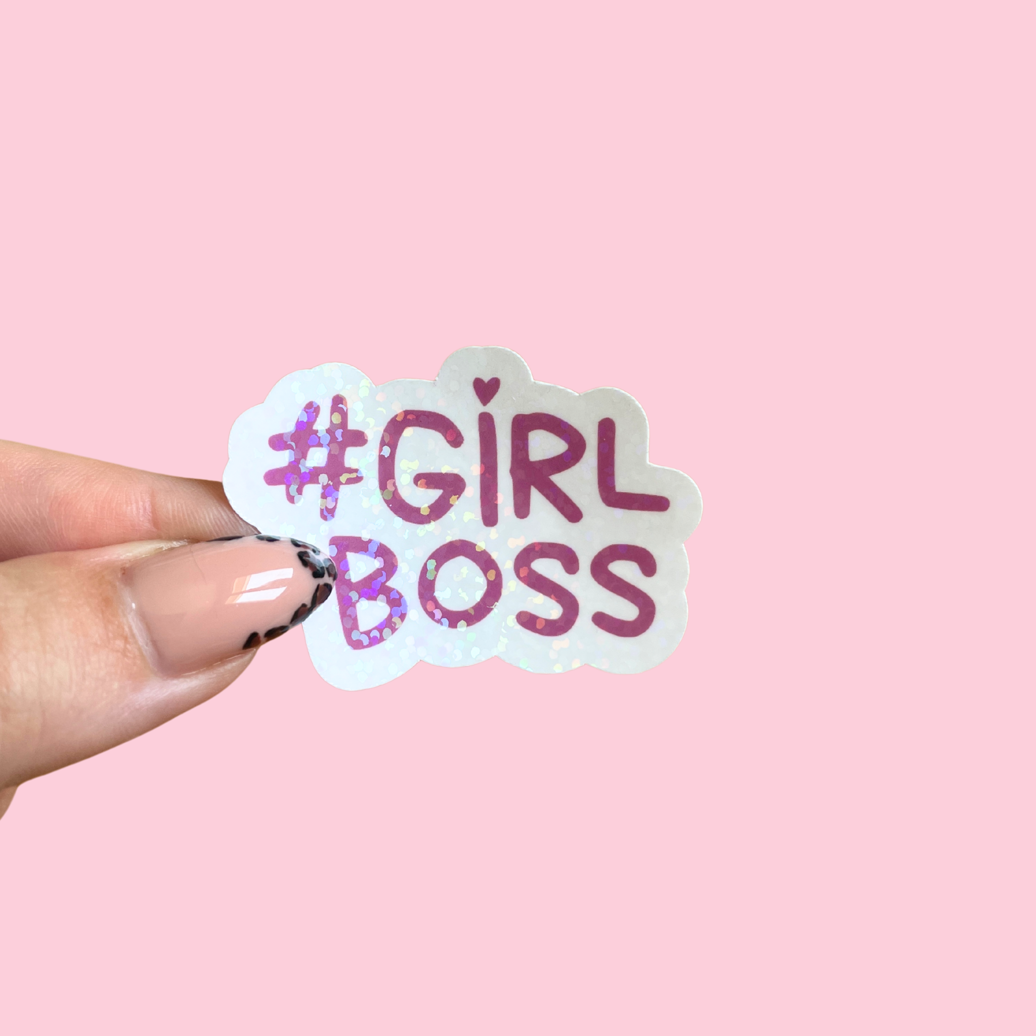 atelier-naholi-girlboss-sticker-holographique-paillettes image 1