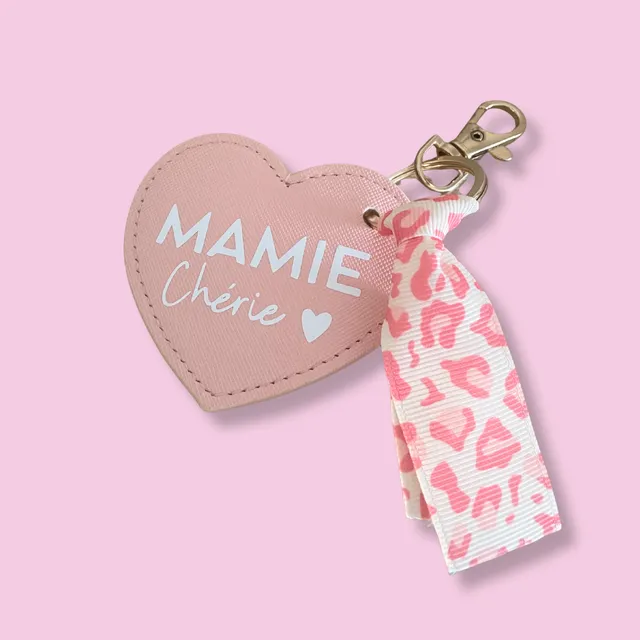 atelier-naholi-porte-cl-message-coeur-rose-l-opard-simili-cuir image 1