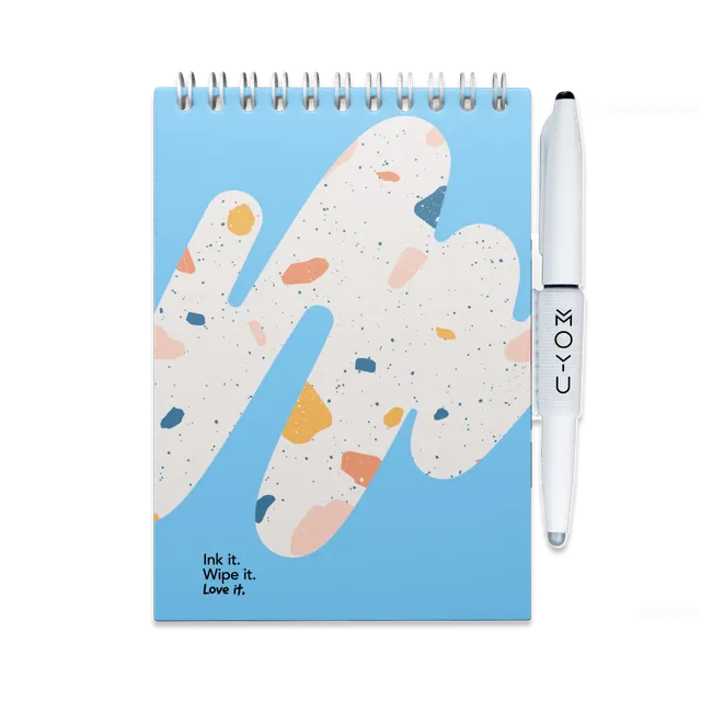 moyu-erasable-notebooks-bloc-effa-able-a6-rocky-ice-bleu image 1