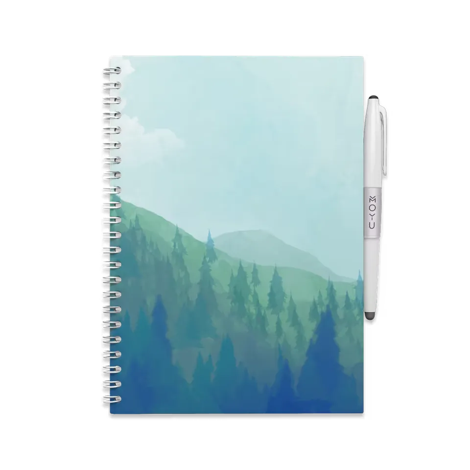 moyu-erasable-notebooks-a5-carnet-effa-able-misty-mountain-vintage image 1