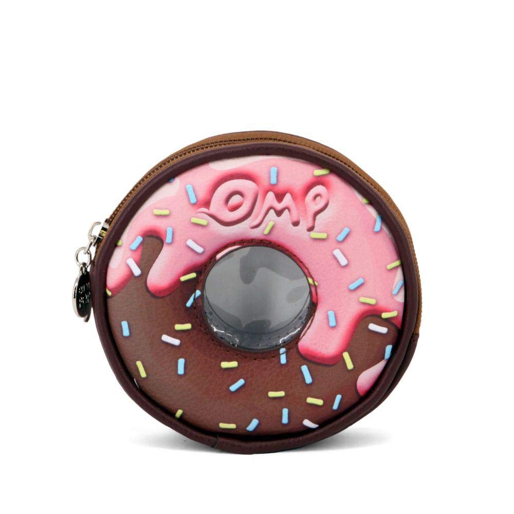 oh-my-pop-donut-porte-monnaie-rond-brun-fantaisie image 1