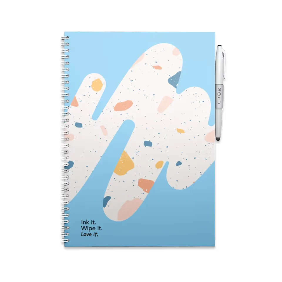 moyu-erasable-notebook-a4-rocky-ice-carnet-effa-able-bleu image 1