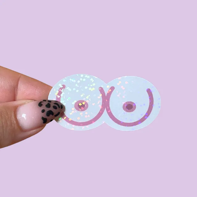 atelier-naholi-boobs-sticker-transparent-brillant image 1