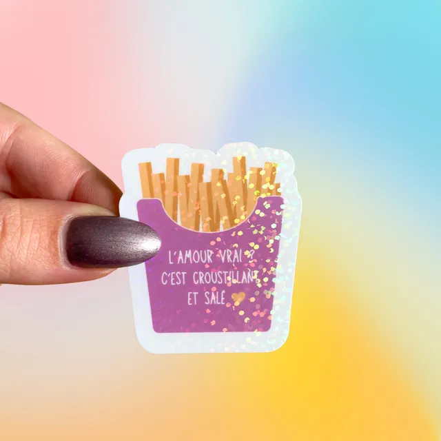 atelier-naholi-sticker-paquet-de-frites-holographique image 1