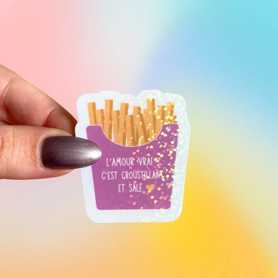 atelier-naholi-sticker-paquet-de-frites-holographique image 1