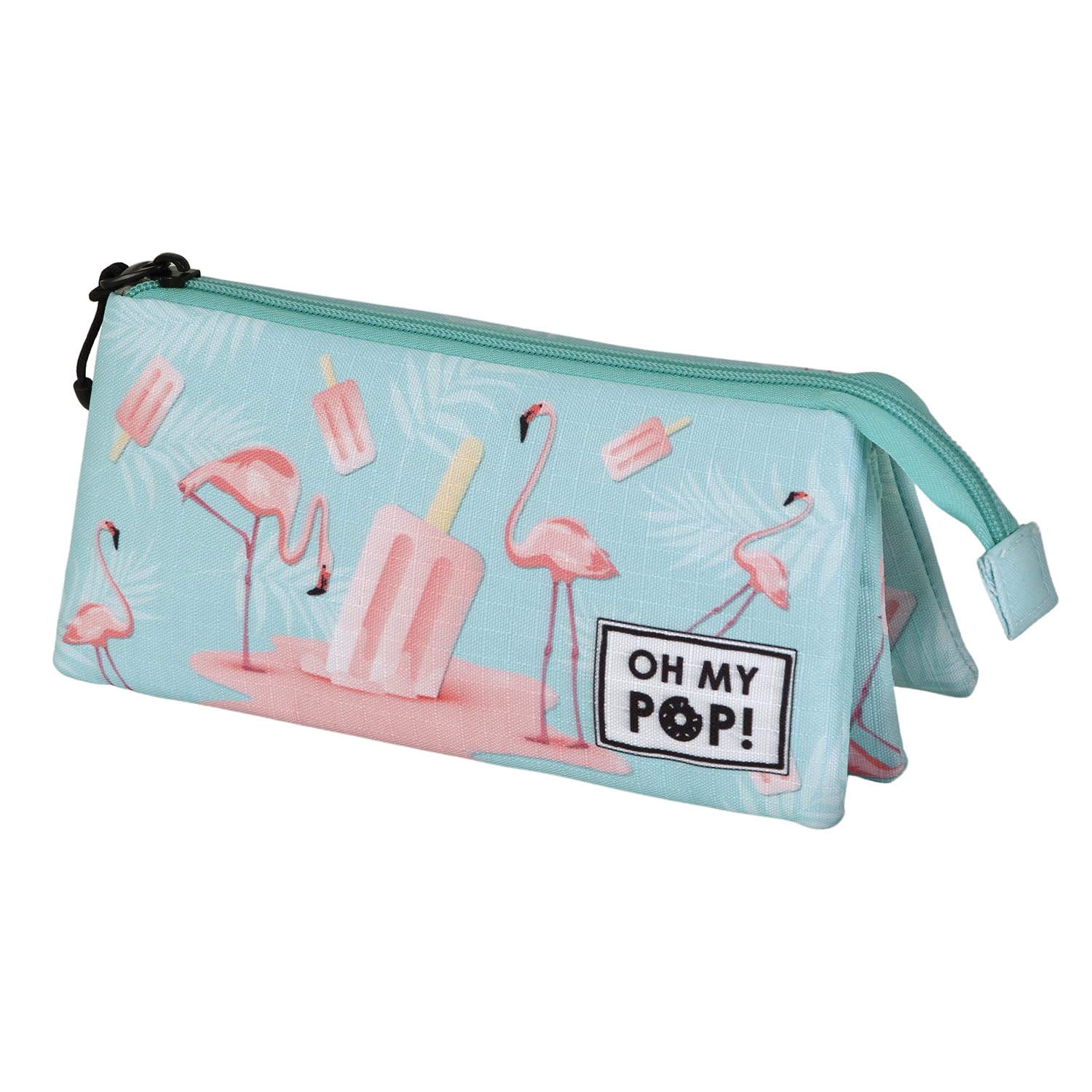 oh-my-pop-ice-flamingo-trousse-triple-turquoise-23-cm image 1