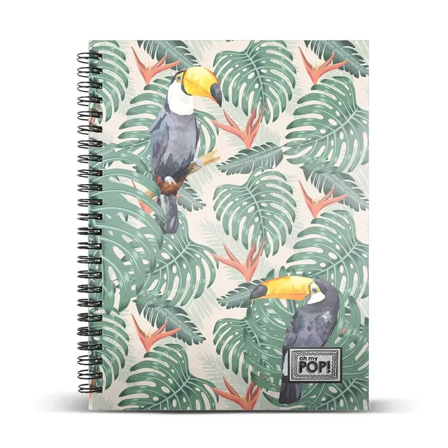 oh-my-pop-toucan-cahier-quadrill-a4-120-feuilles image 1