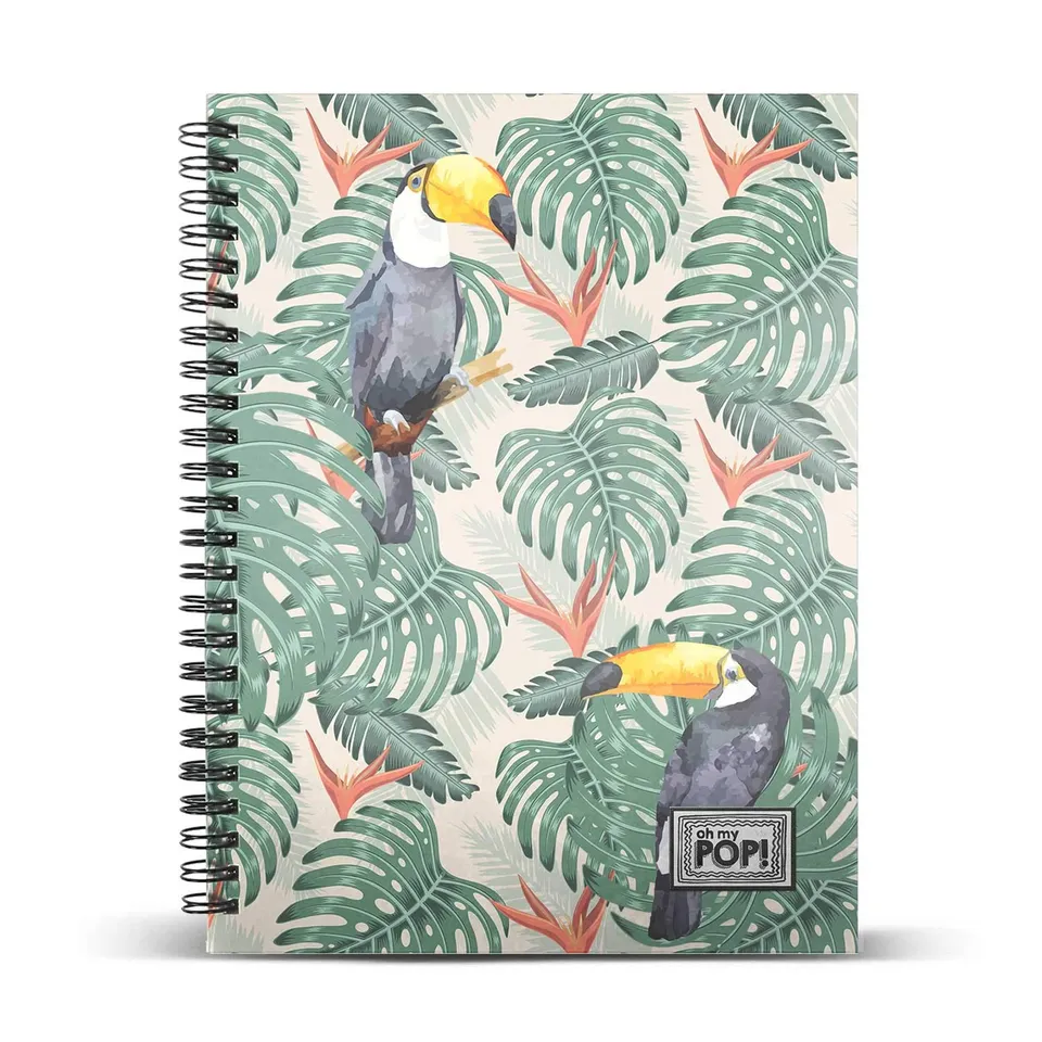 oh-my-pop-toucan-cahier-quadrill-a4-120-feuilles image 1