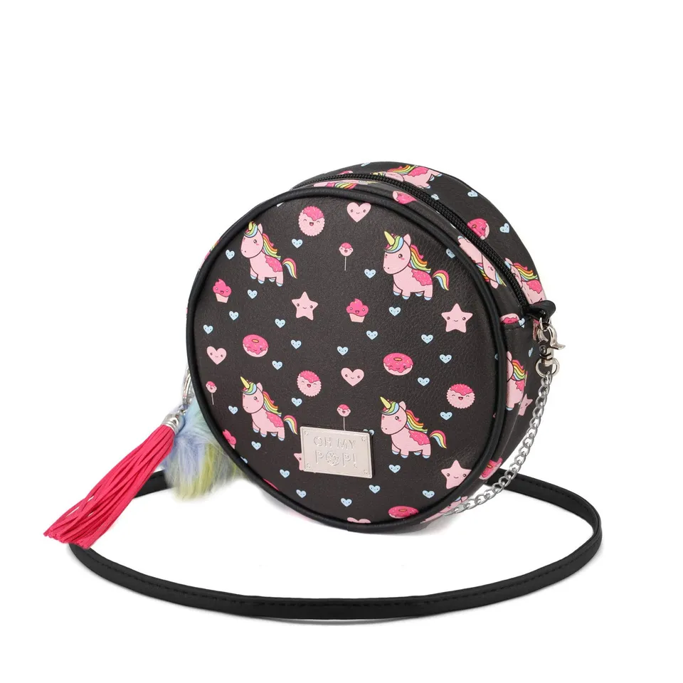 oh-my-pop-popnicorn-sac-bandouli-re-rond-noir image 1