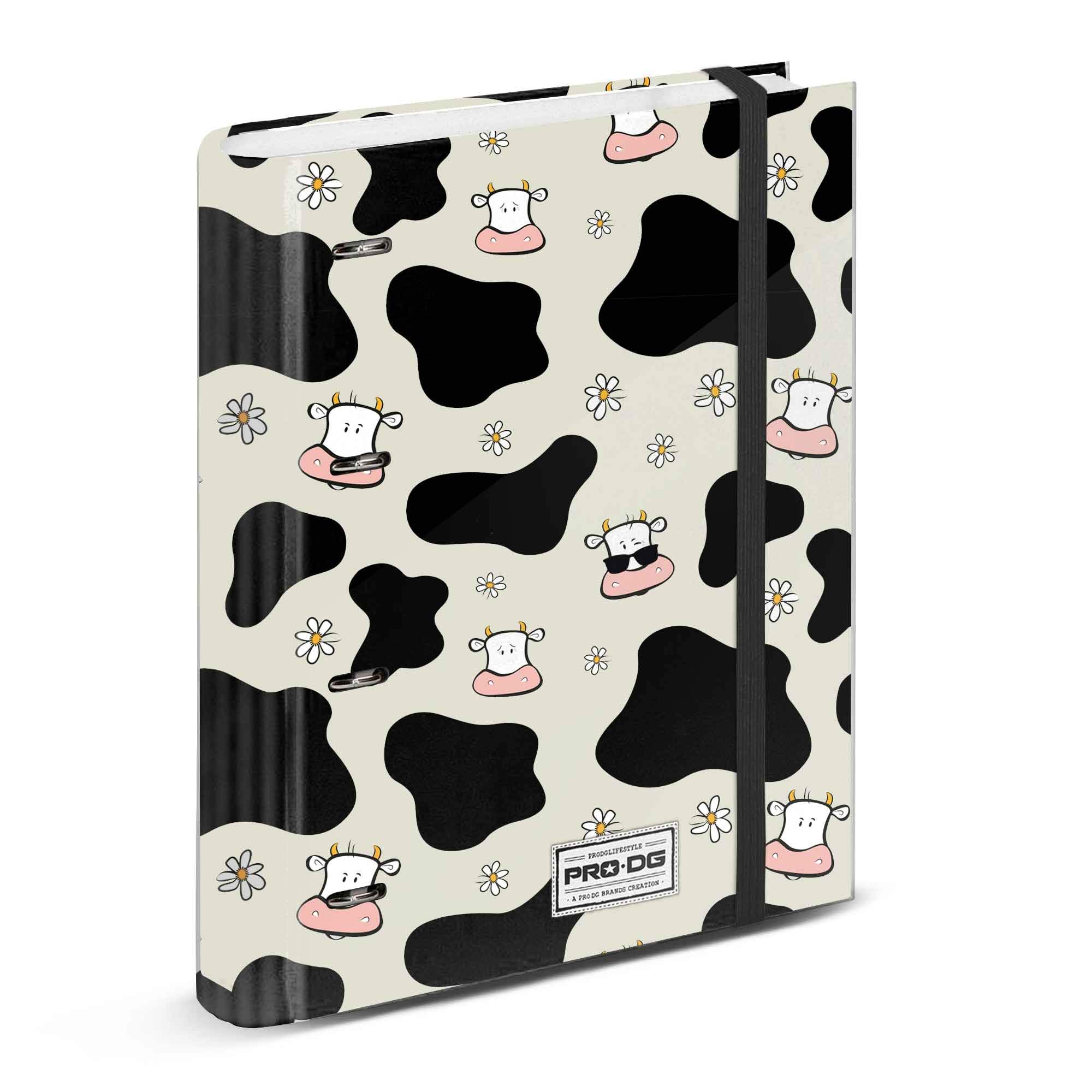 oh-my-pop-cow-classeur-4-anneaux-a4-quadrill-beige image 1